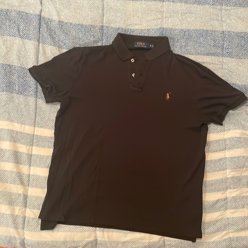 Black polo shirt
